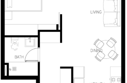 Kyoto by Oro24 1 BEDROOM TYPE 02 AREA FROM 559.73 SQ. FT